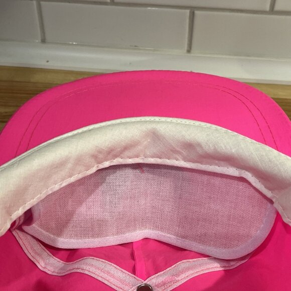 VTG Maytag Logo Snapback Hat Cap Neon Pink Cord Detail Promo Nylon - Picture 8 of 9